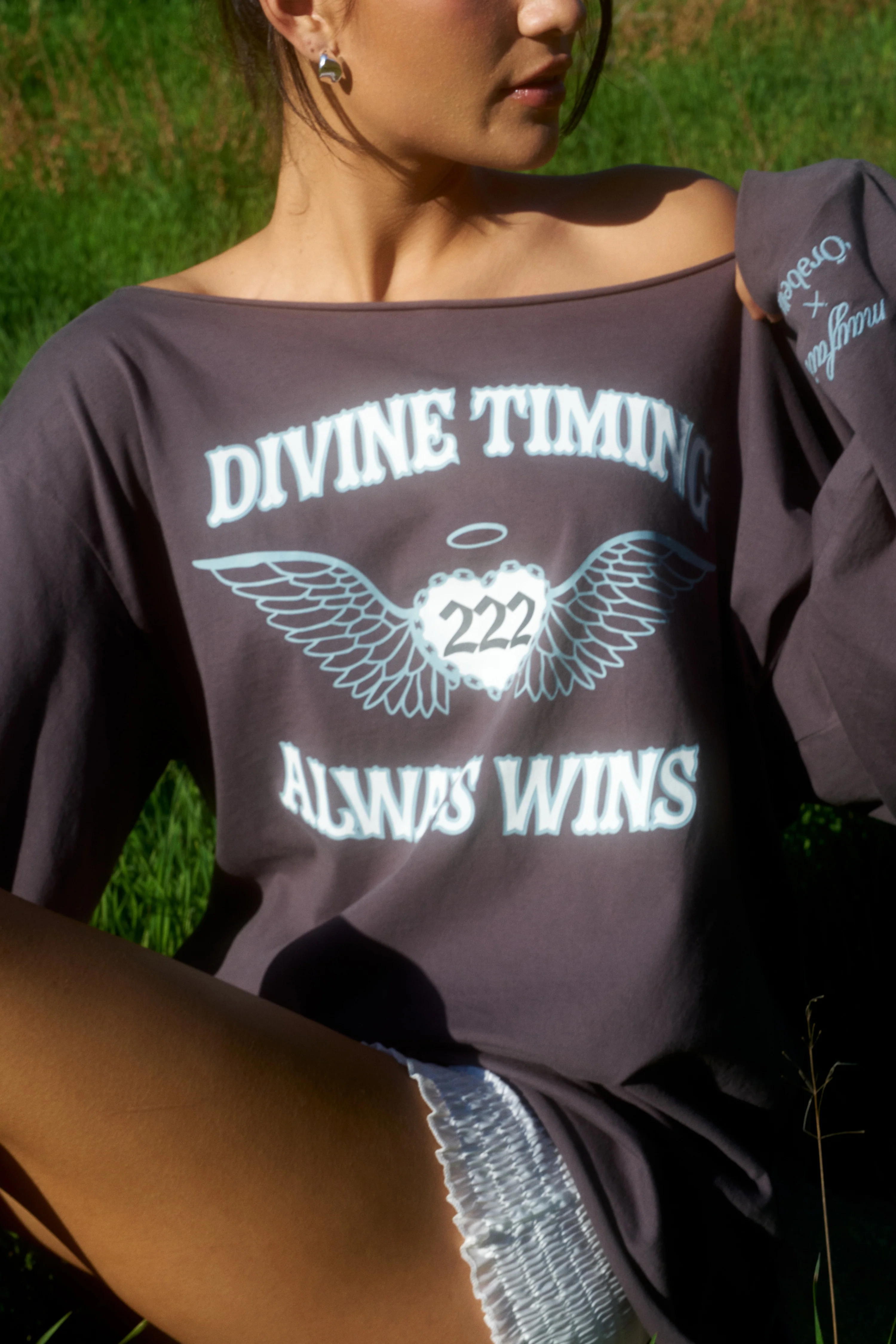 Mayfair x Orebella Divine Timing Slashed Long Sleeve Tee - Image 9