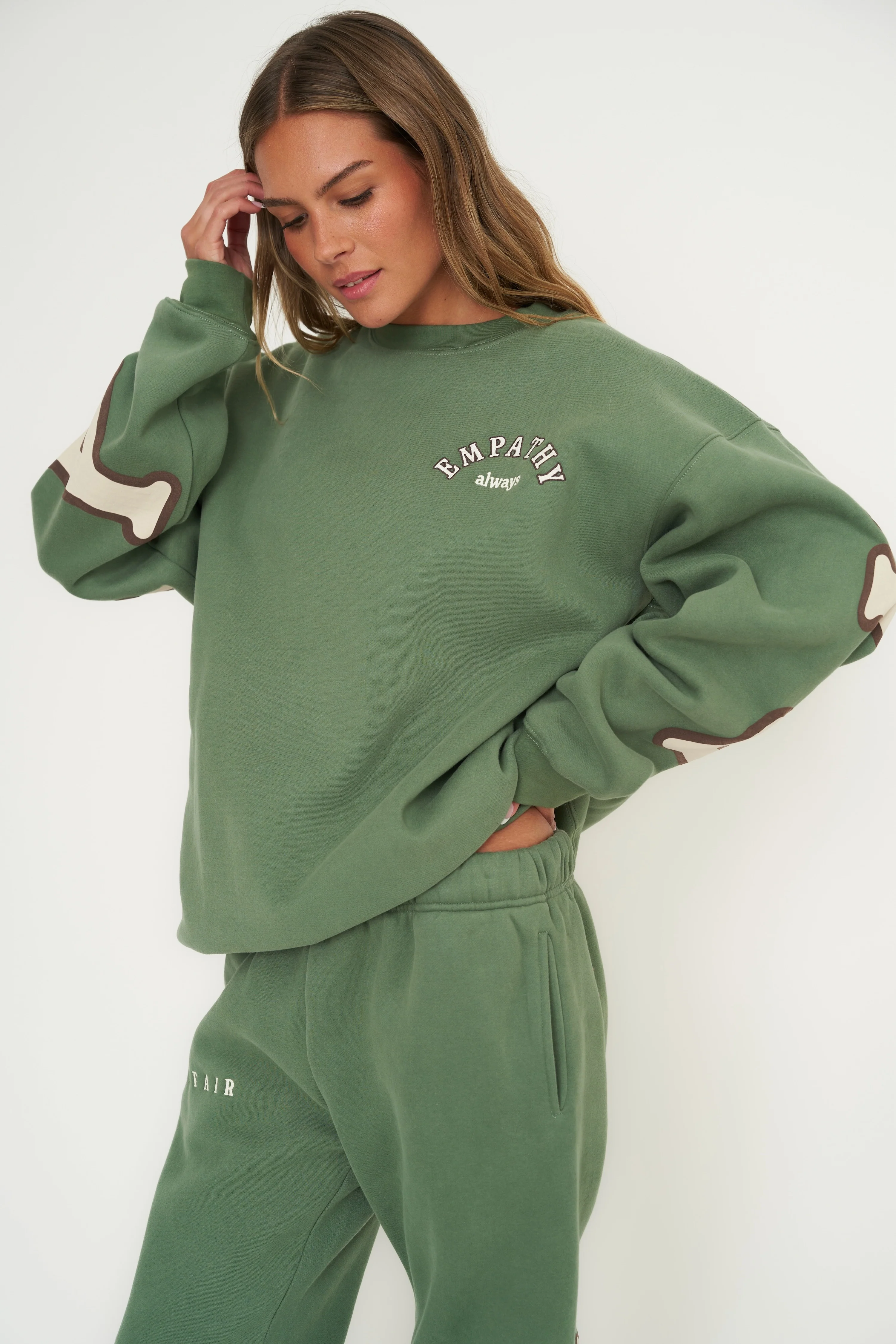 Empathy Always Olive Crewneck - Image 5