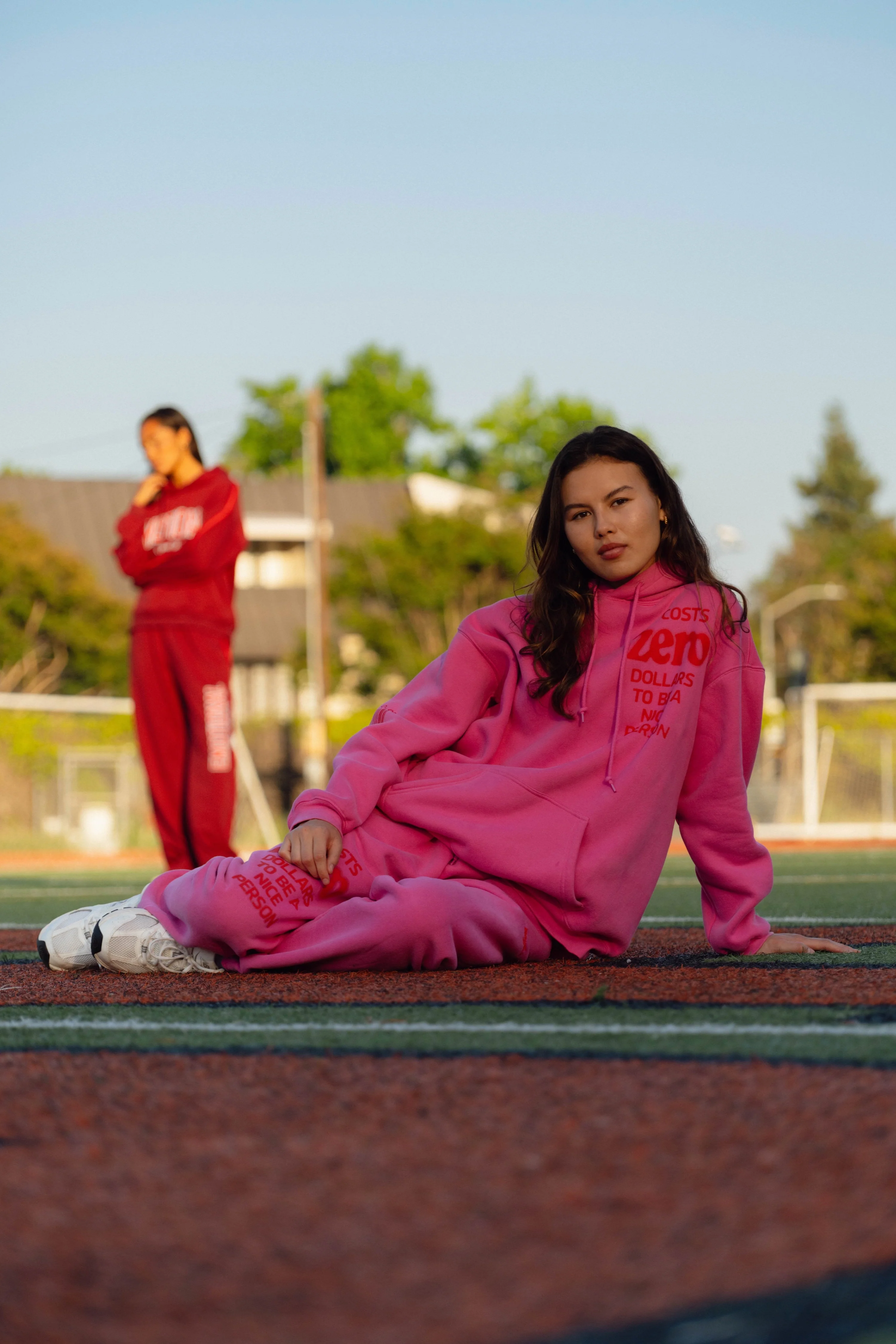 It Costs $0.00 To Be A Nice Person Pink Hoodie - Image 5