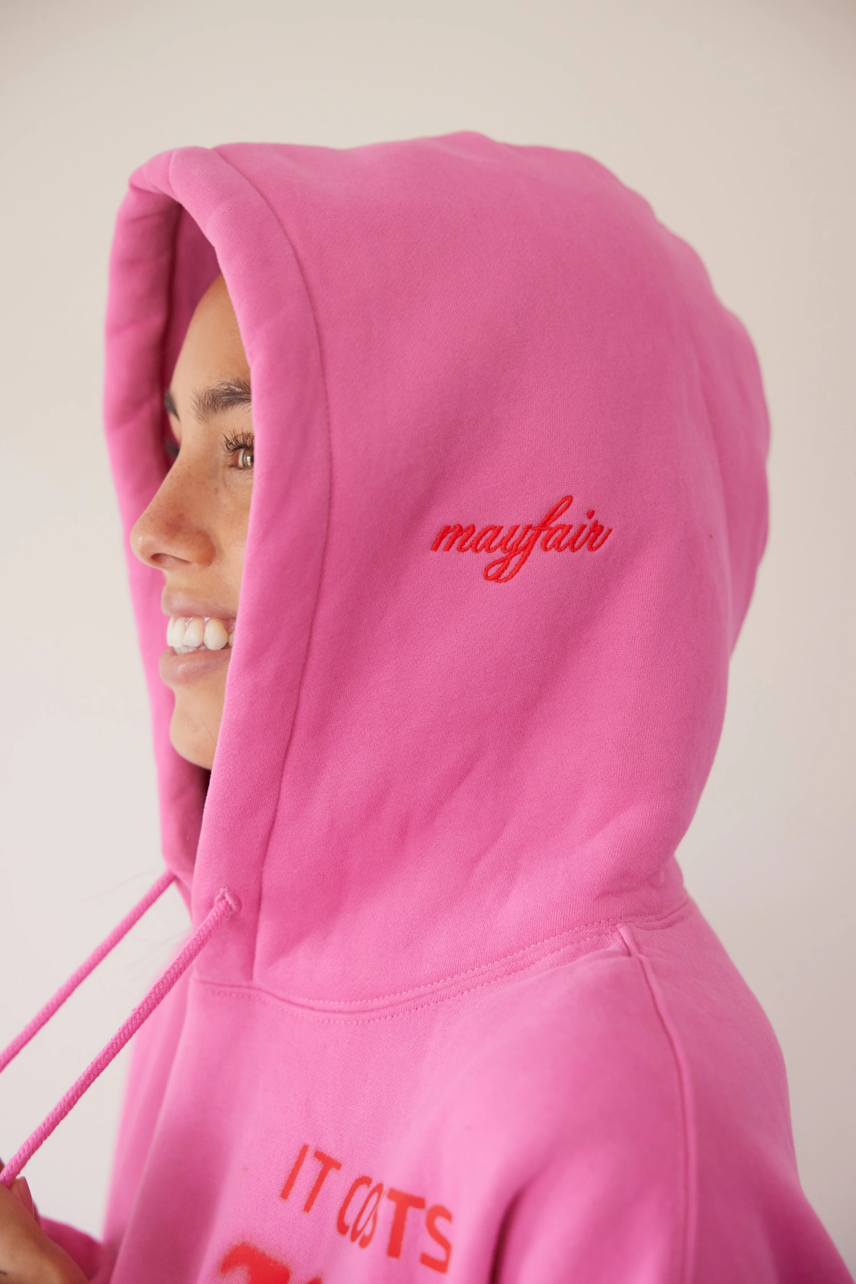 It Costs $0.00 To Be A Nice Person Pink Hoodie - Image 9