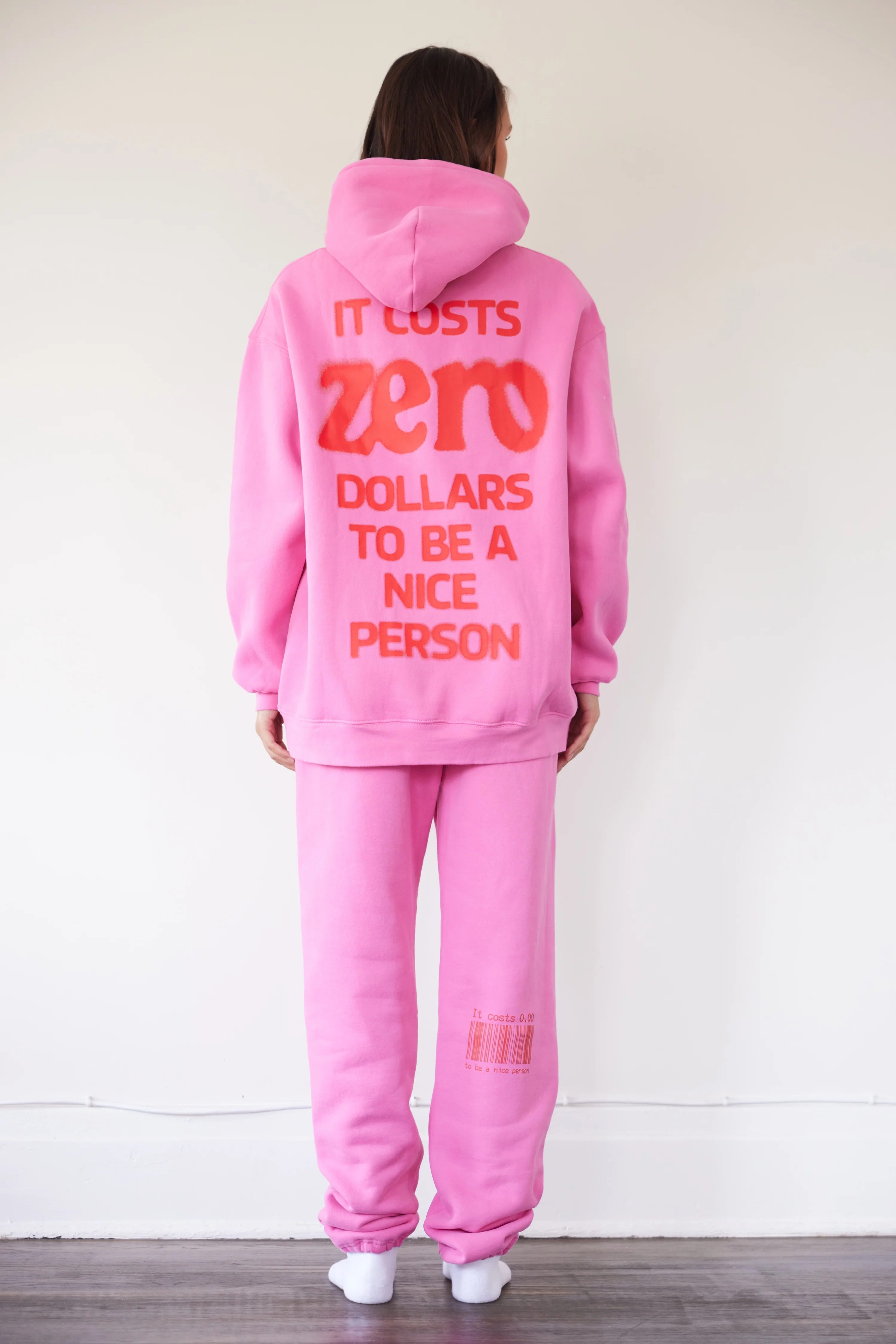 It Costs $0.00 To Be A Nice Person Pink Sweatpants - Image 16