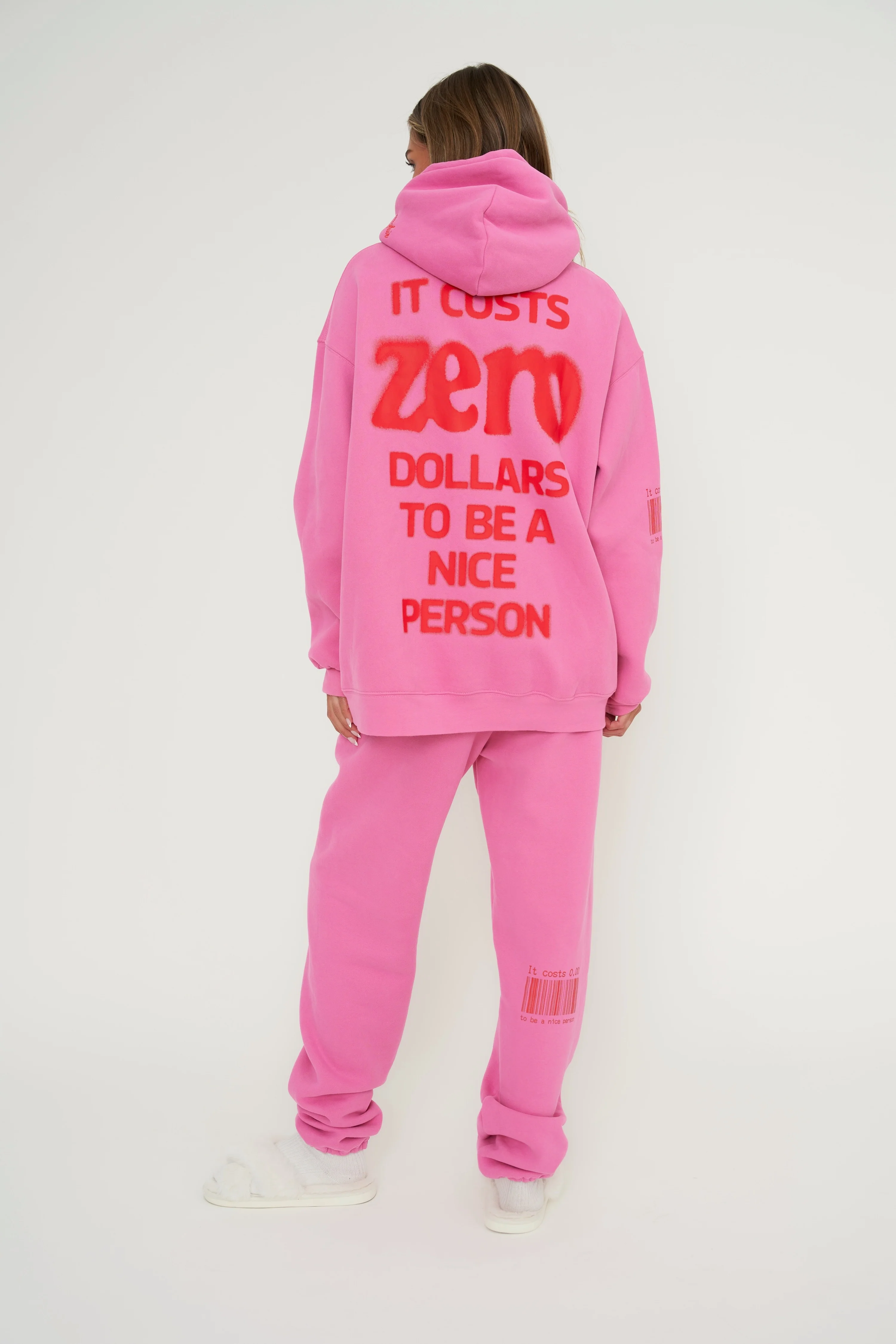 It Costs $0.00 To Be A Nice Person Pink Sweatpants - Image 7