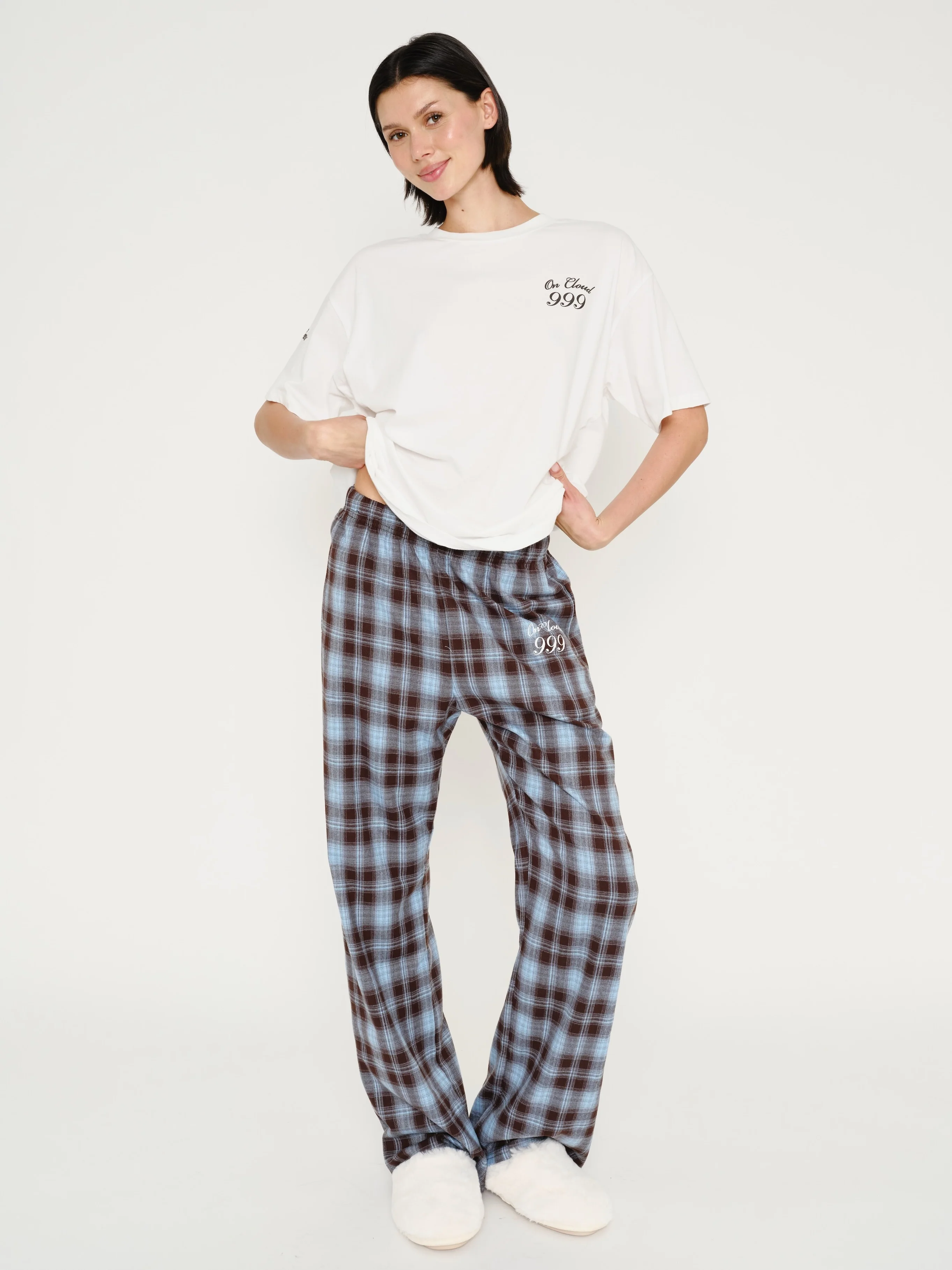 On Cloud Nine Wide Leg Plaid Pants - Image 5