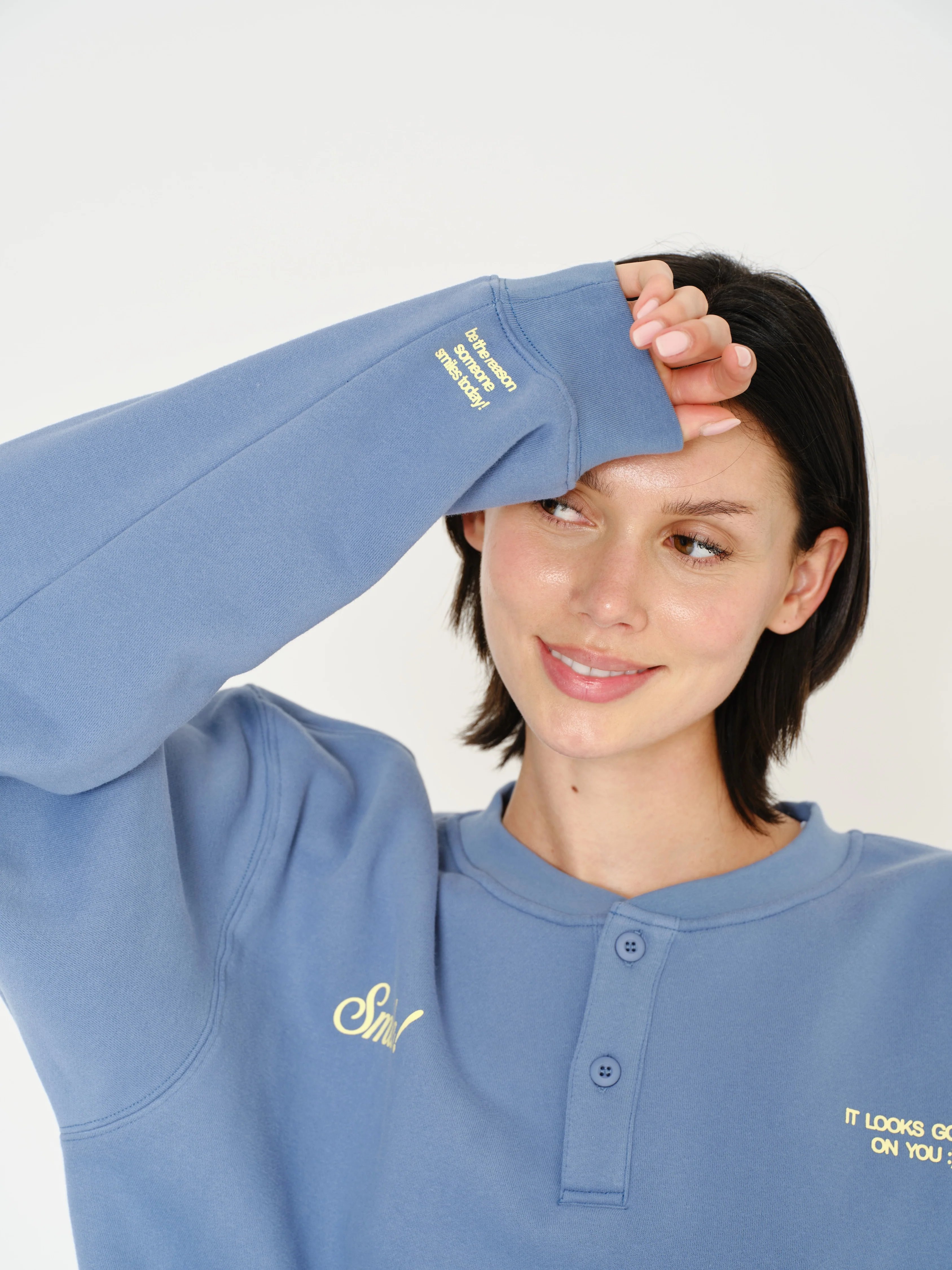 Smile Oversized Henley - Image 4