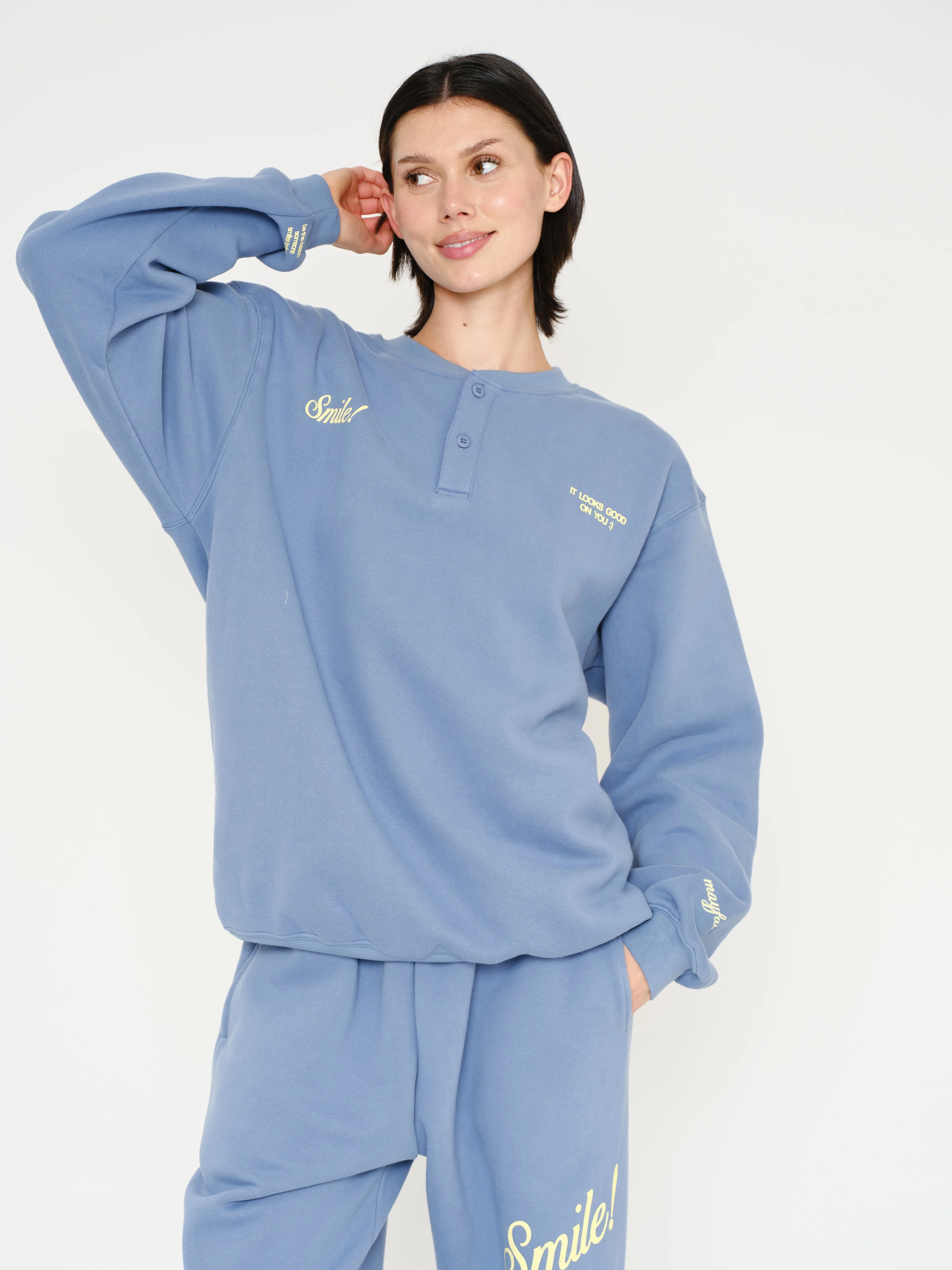 Smile Oversized Henley - Image 9