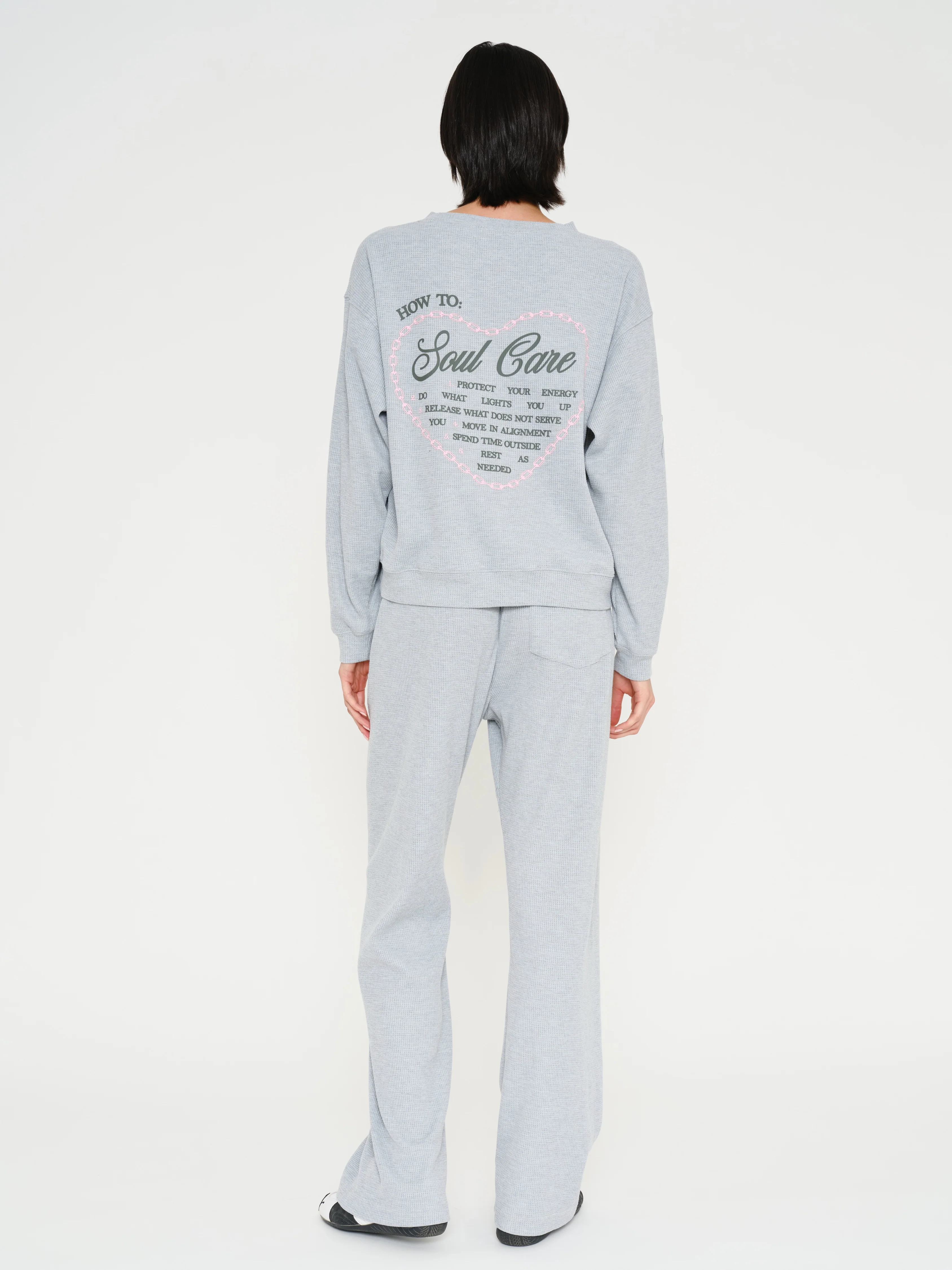 Soul Grey Relaxed Waffle Crewneck - Image 10