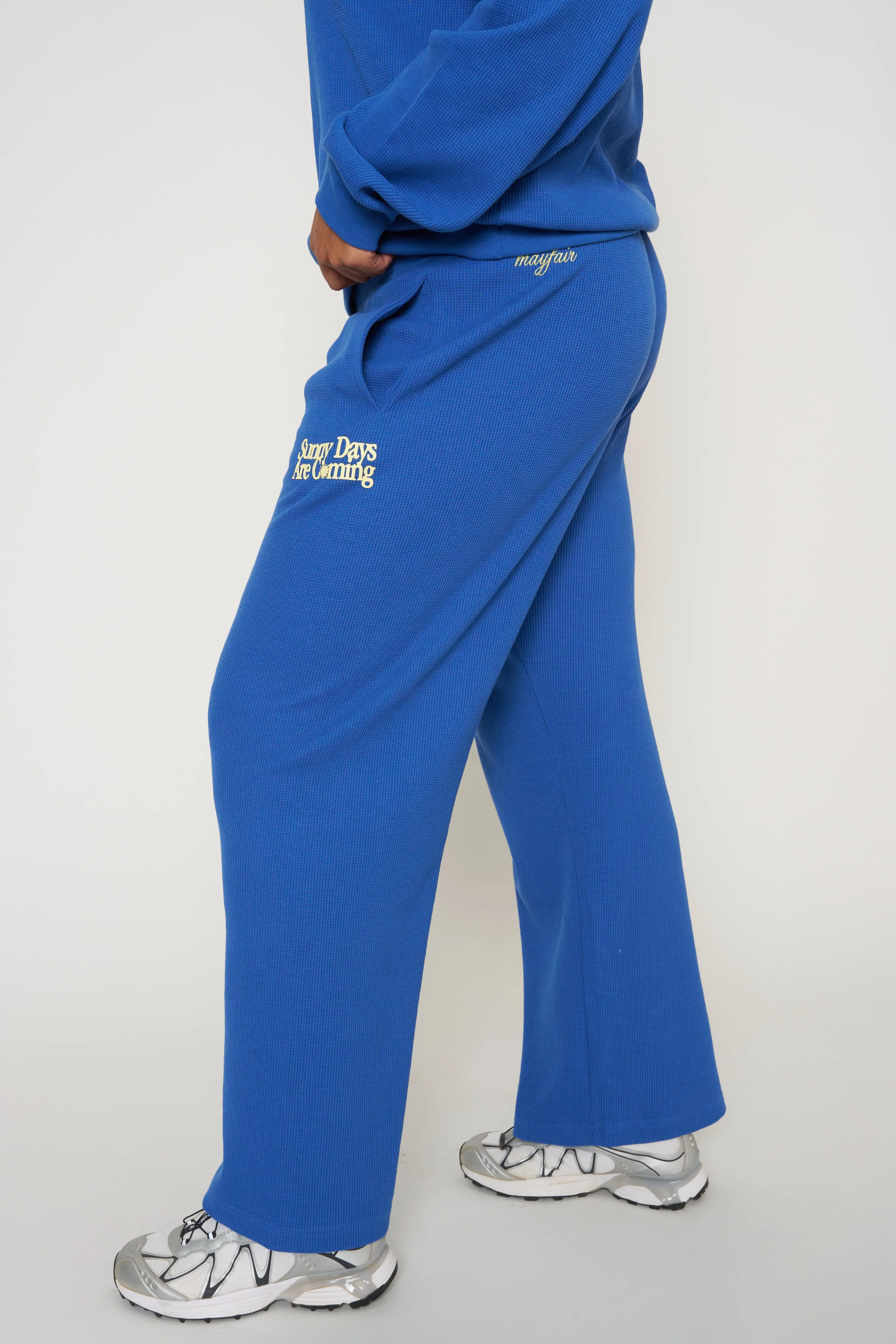 Sunny Days Are Coming Classic Waffle Wide Leg Sweatpants - Image 6