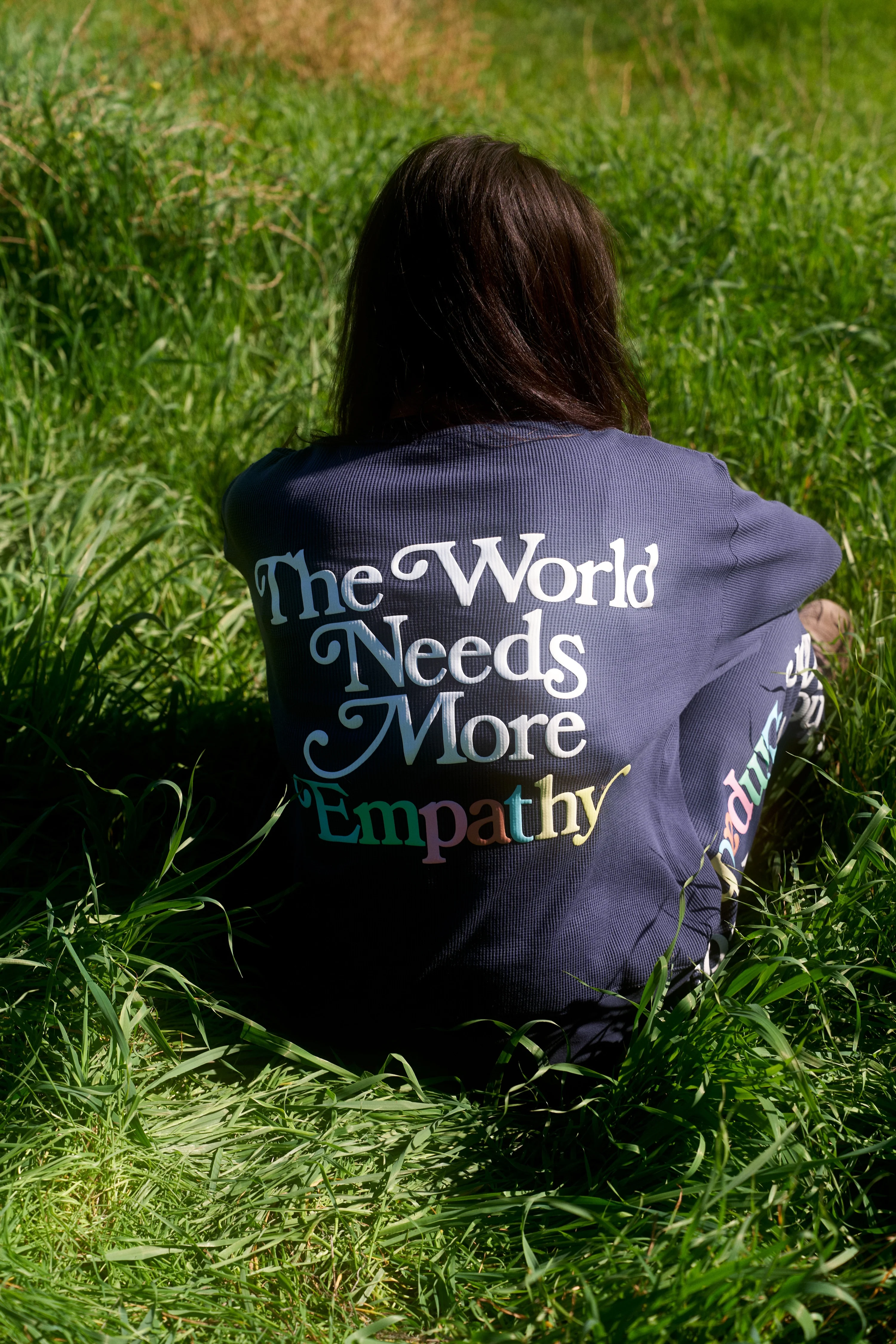 World Needs More Empathy Waffle Classic Crewneck - Image 3