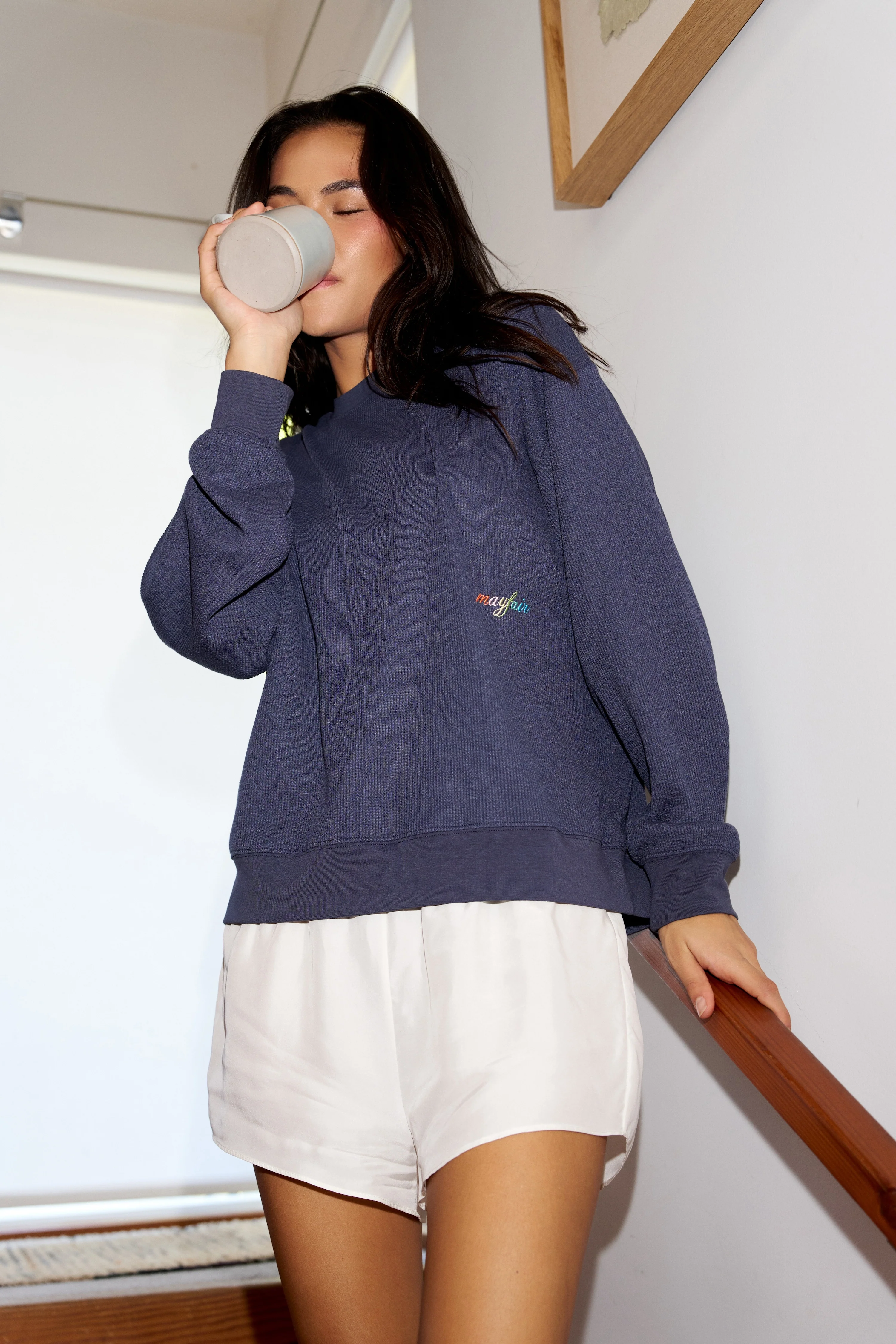 World Needs More Empathy Waffle Classic Crewneck - Image 9